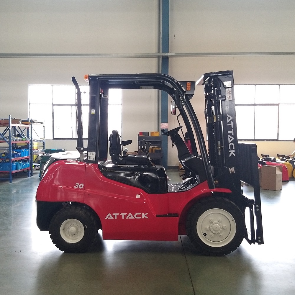 2ton 4000lbs Small capacity container diesel forklifts side shift triplex mast IC forklift