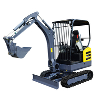 EURO5 Emissions 2 Ton Mini Excavator for Digging With KUBOTA diesel engine