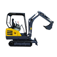 Earth Moving Machinery 1.8t 2 Ton Digger Small Bagger Compact Hydraulic Crawler Excavator